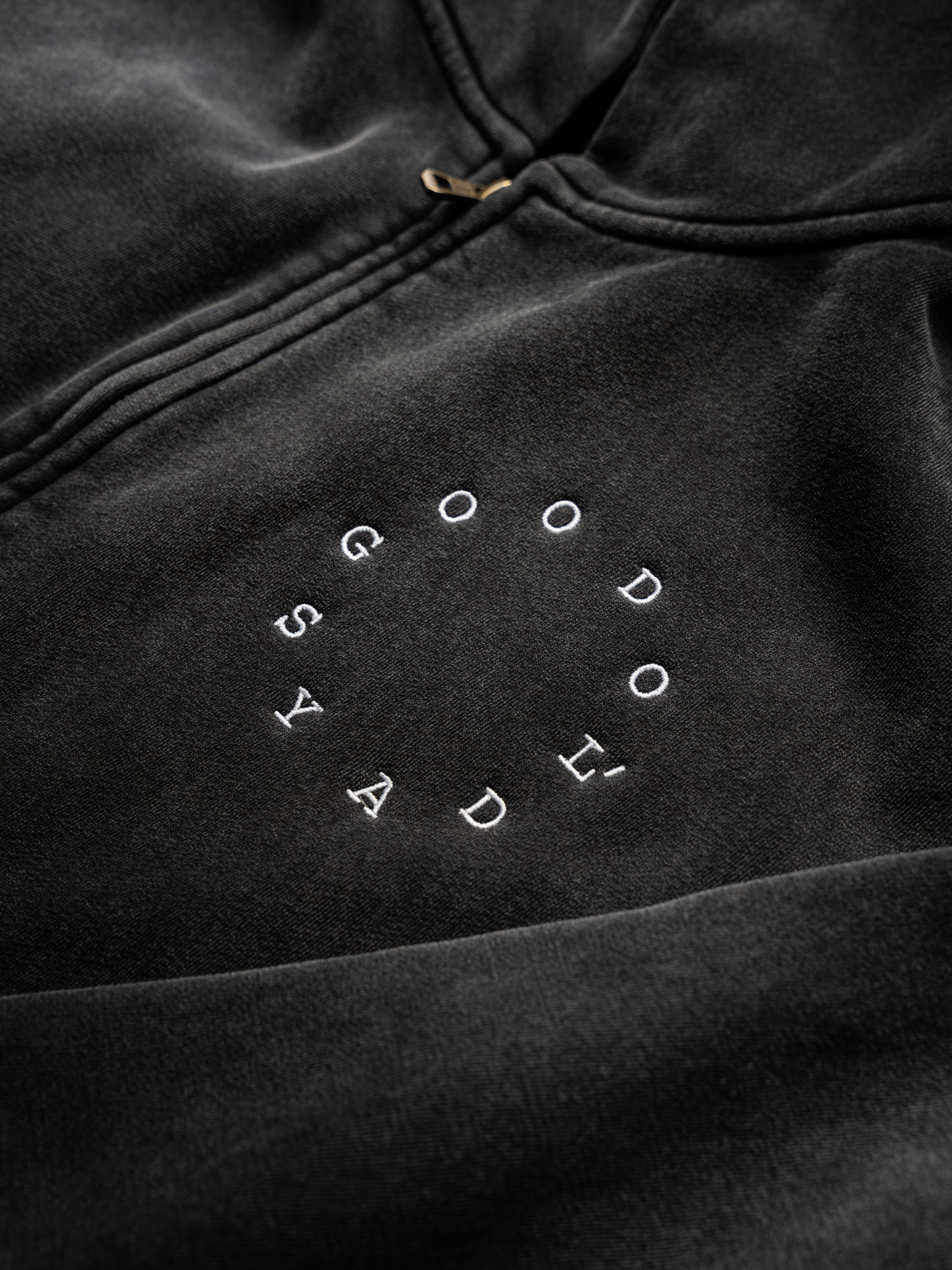G.O.D Circle Zip-Up Hoodie Black