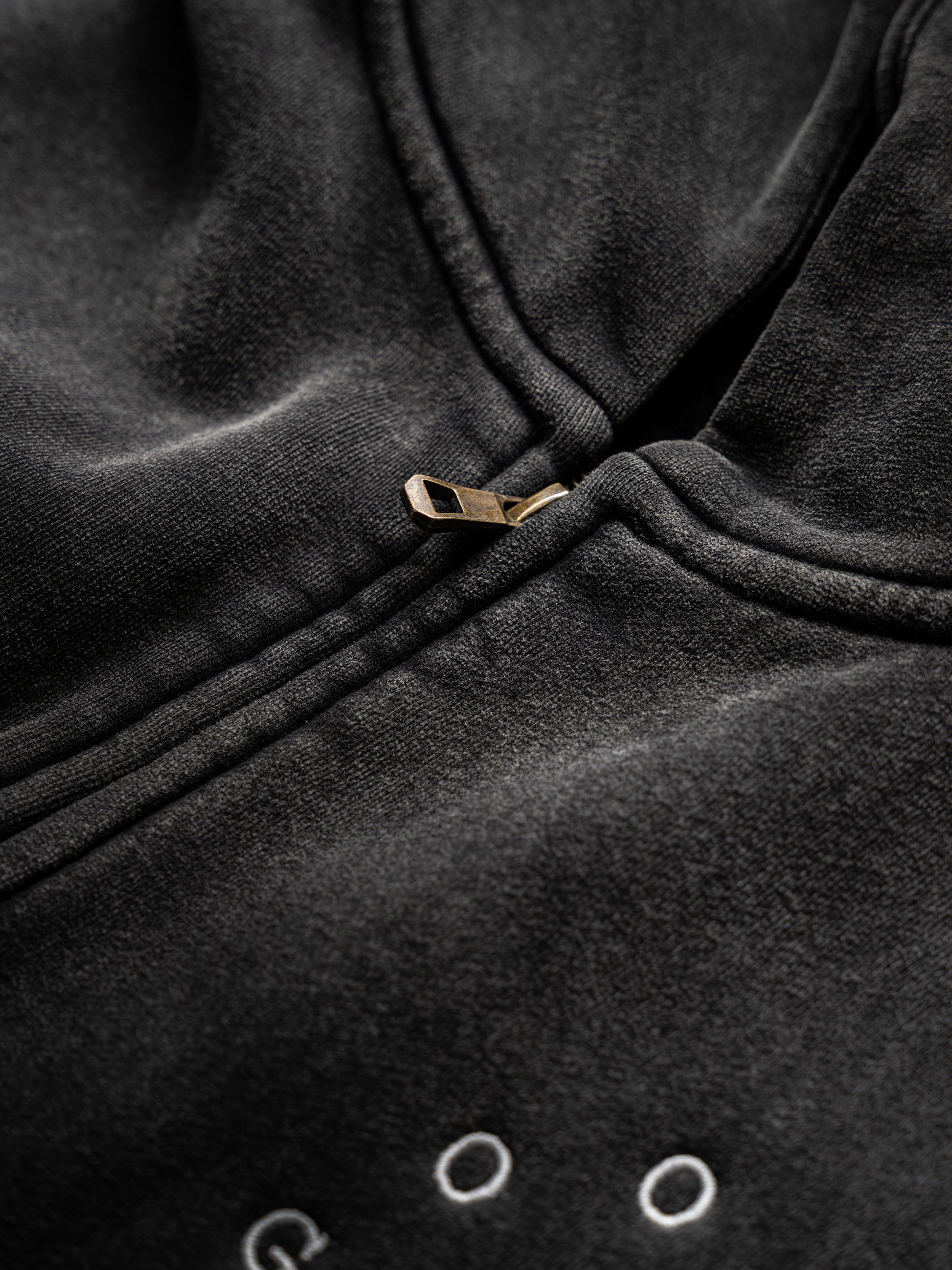 G.O.D Circle Zip-Up Hoodie Black