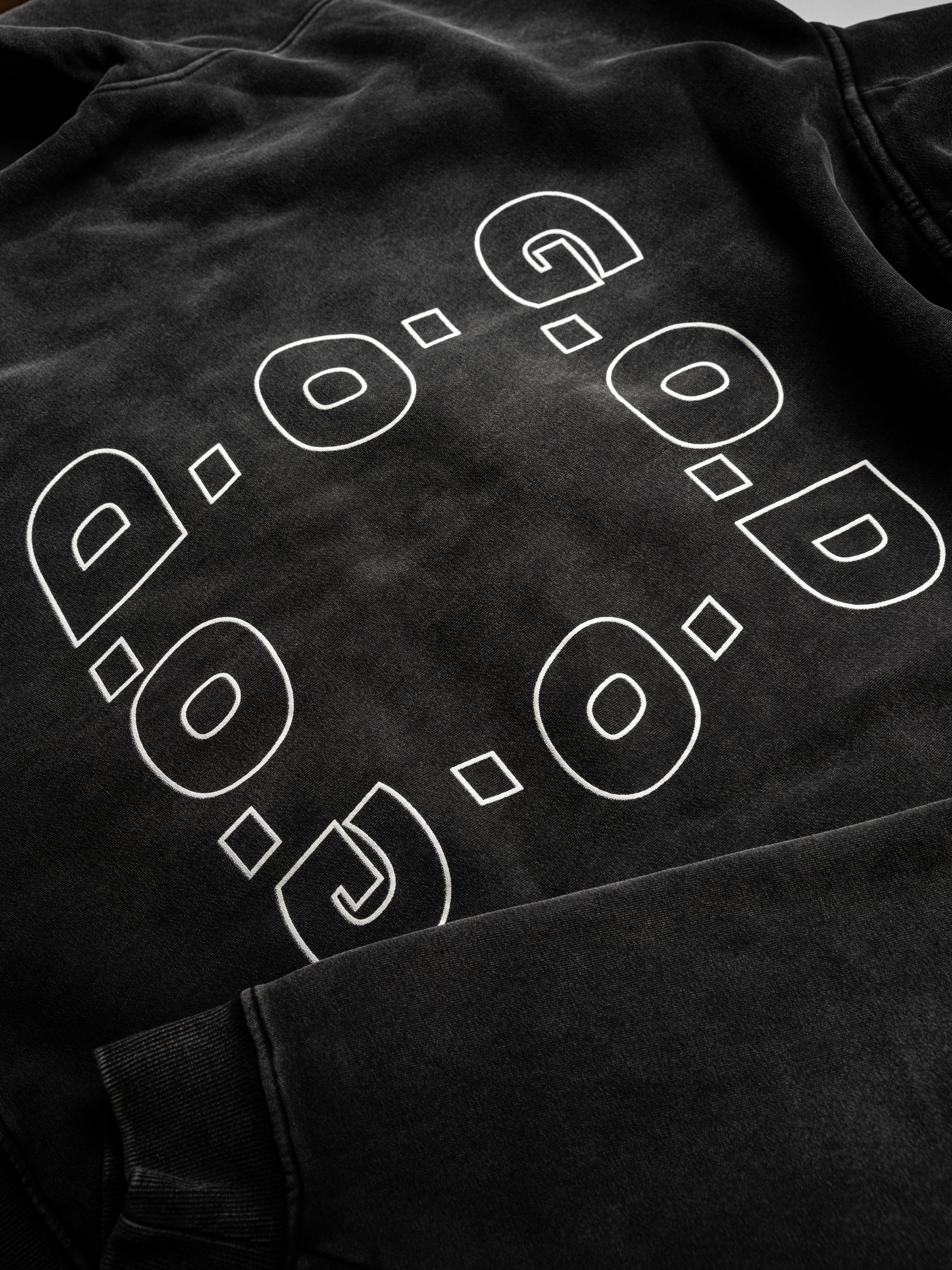 G.O.D Circle Zip-Up Hoodie Black