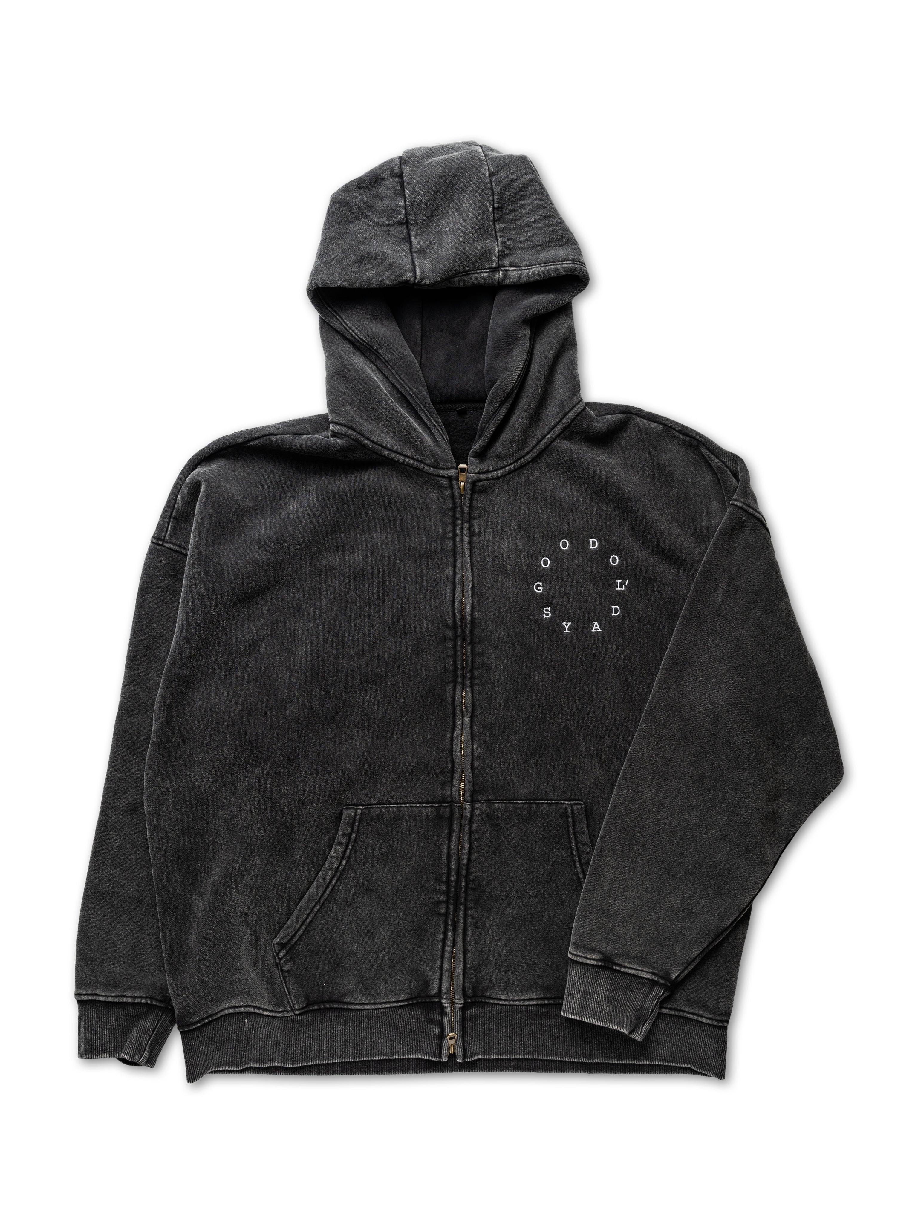 G.O.D Circle Zip-Up Hoodie Black