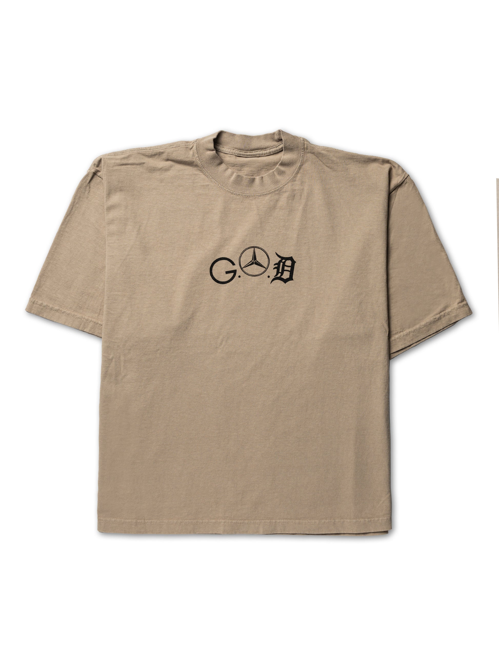 Tan Mismatched Logo Tee