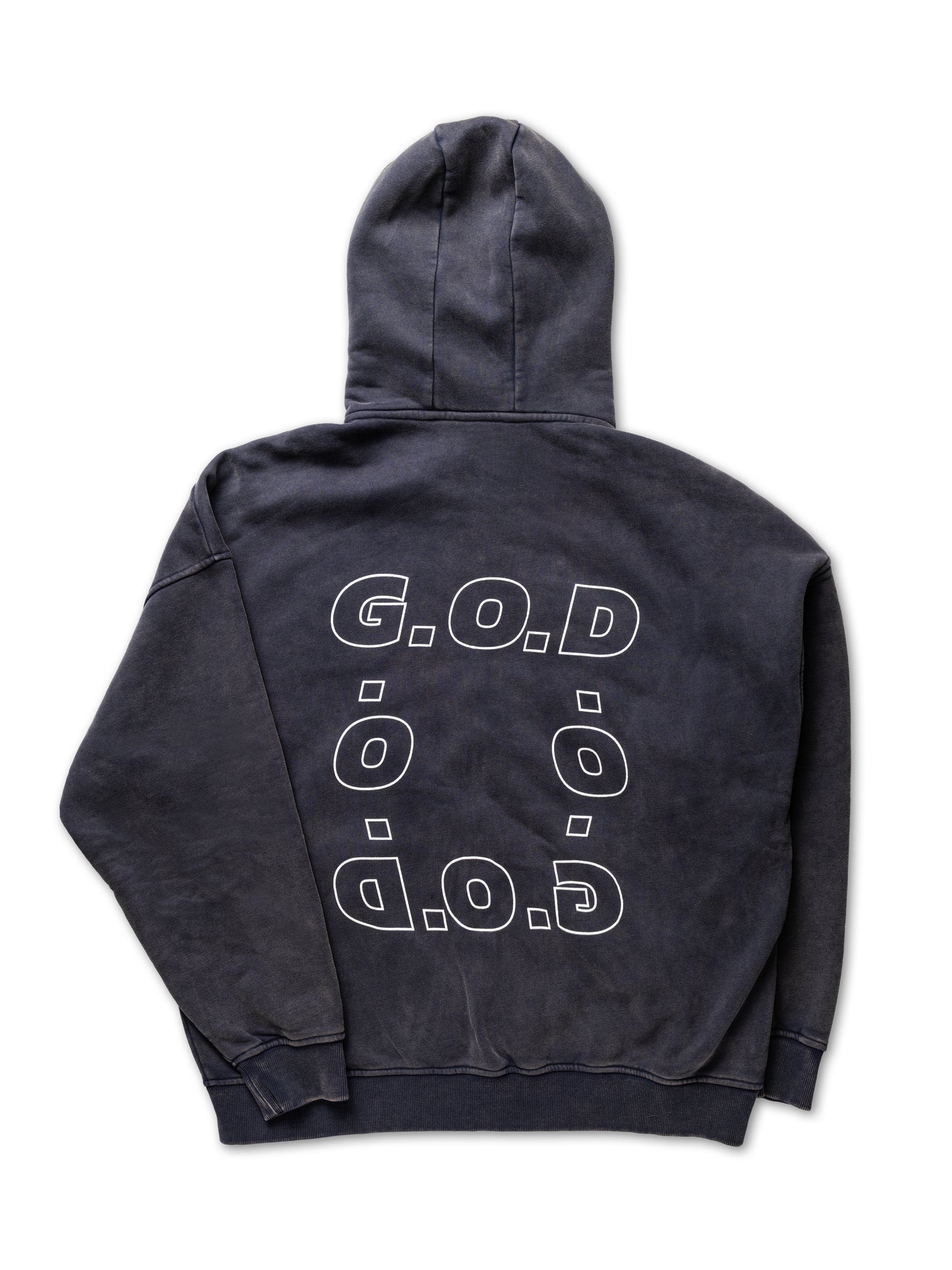 G.O.D Circle Zip-Up Hoodie Blue