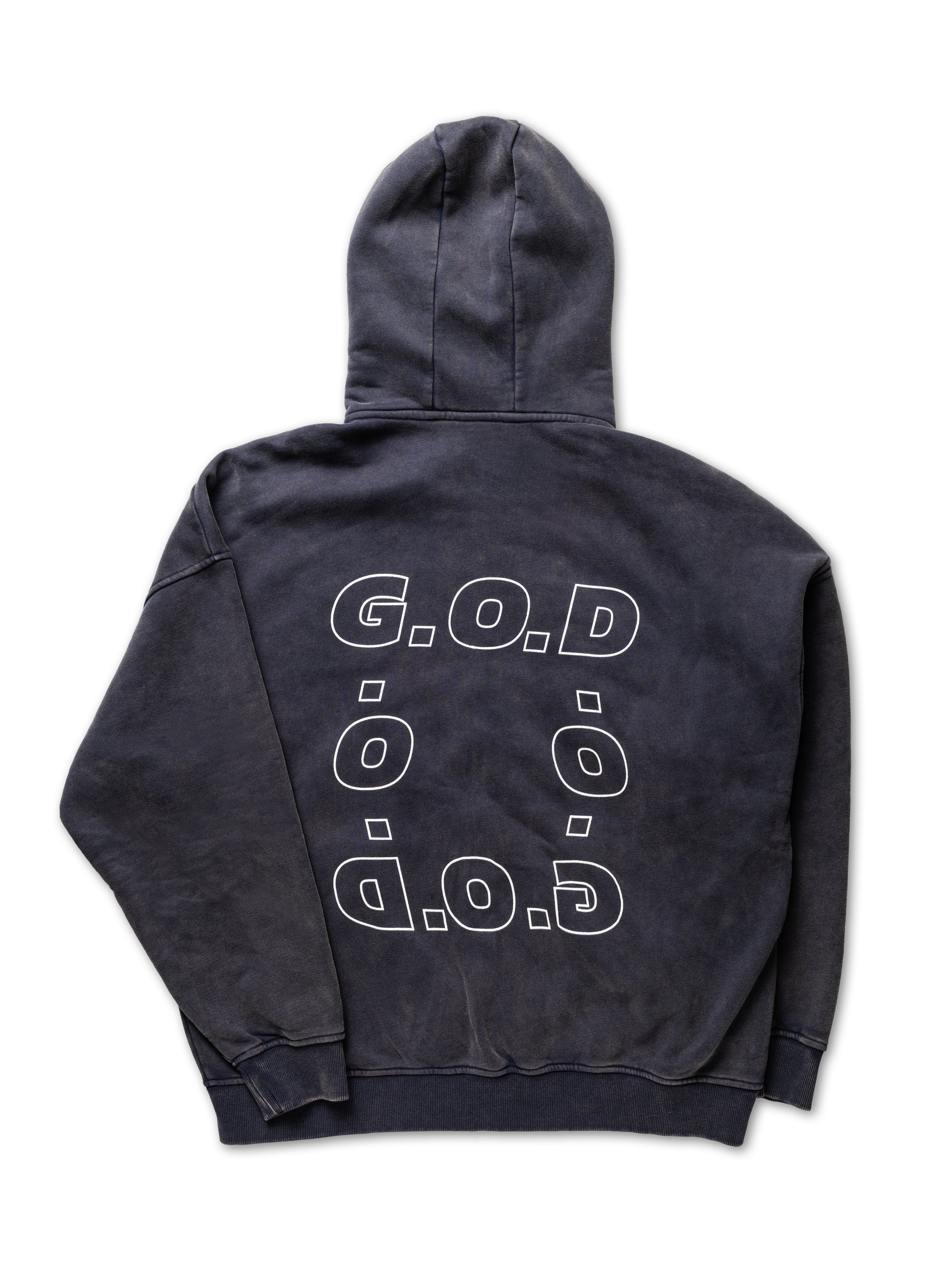 G.O.D Circle Zip-Up Hoodie Blue