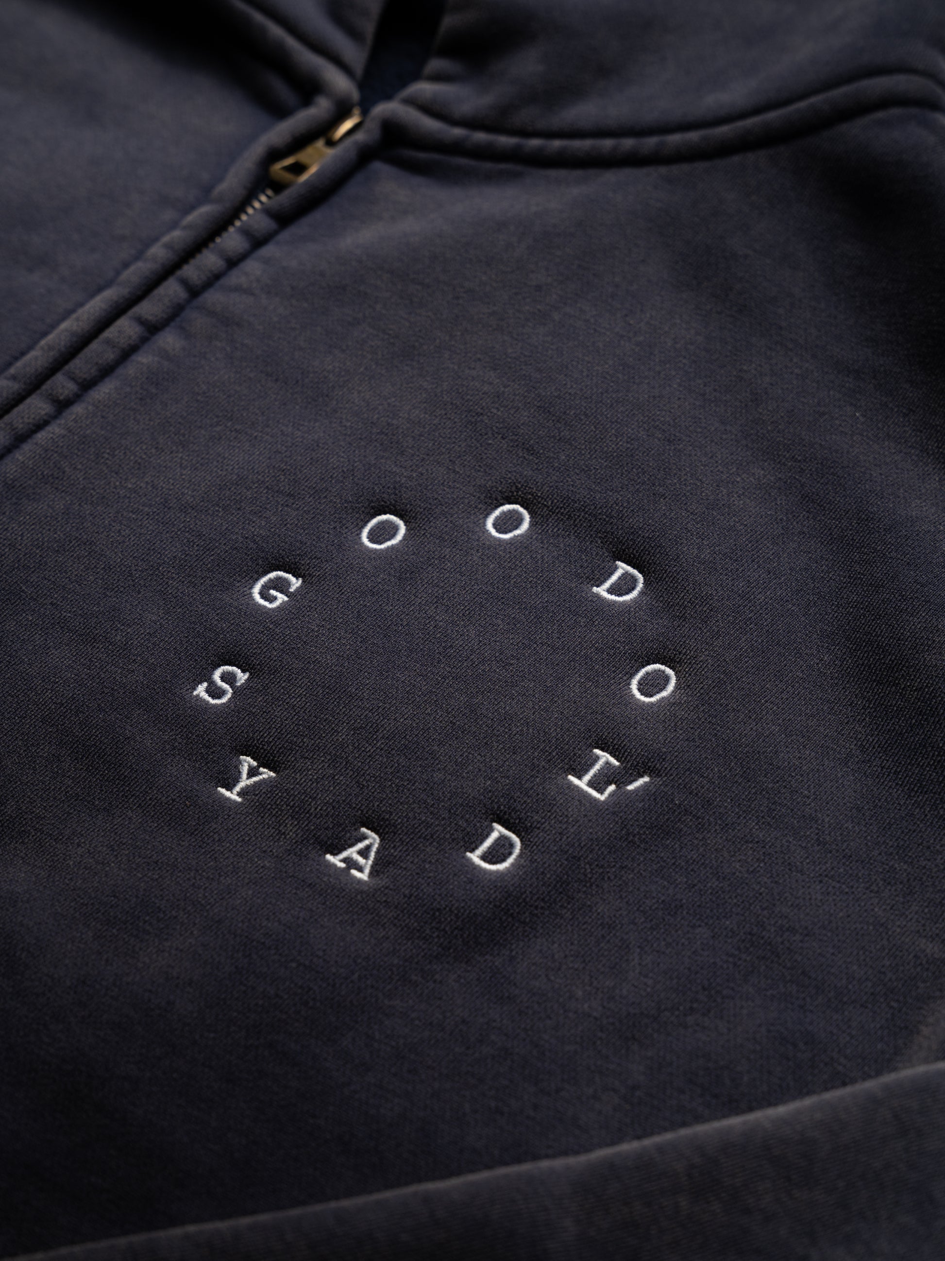 G.O.D Circle Zip-Up Hoodie Blue