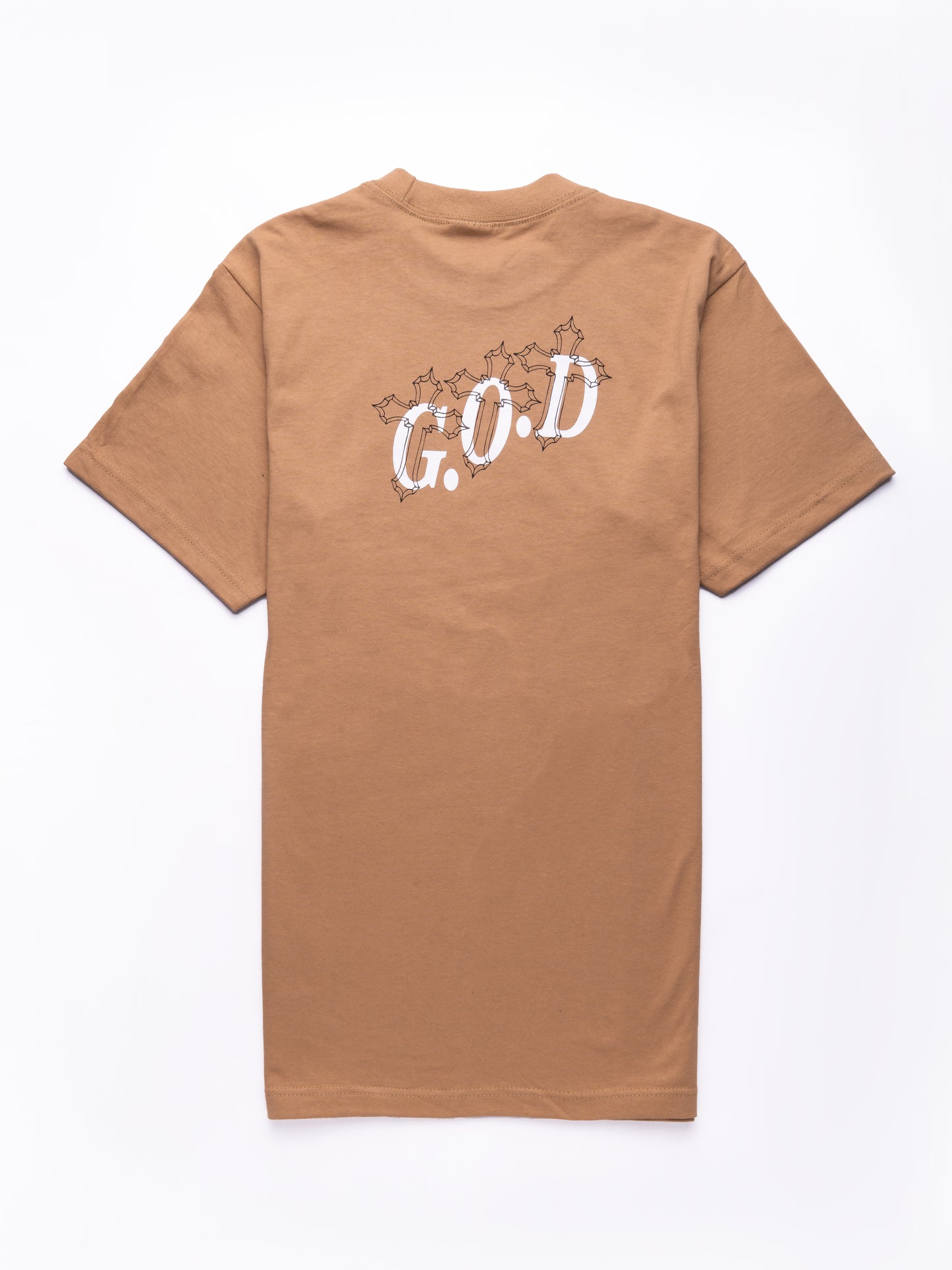 G.O.D Tan Crosses Tee