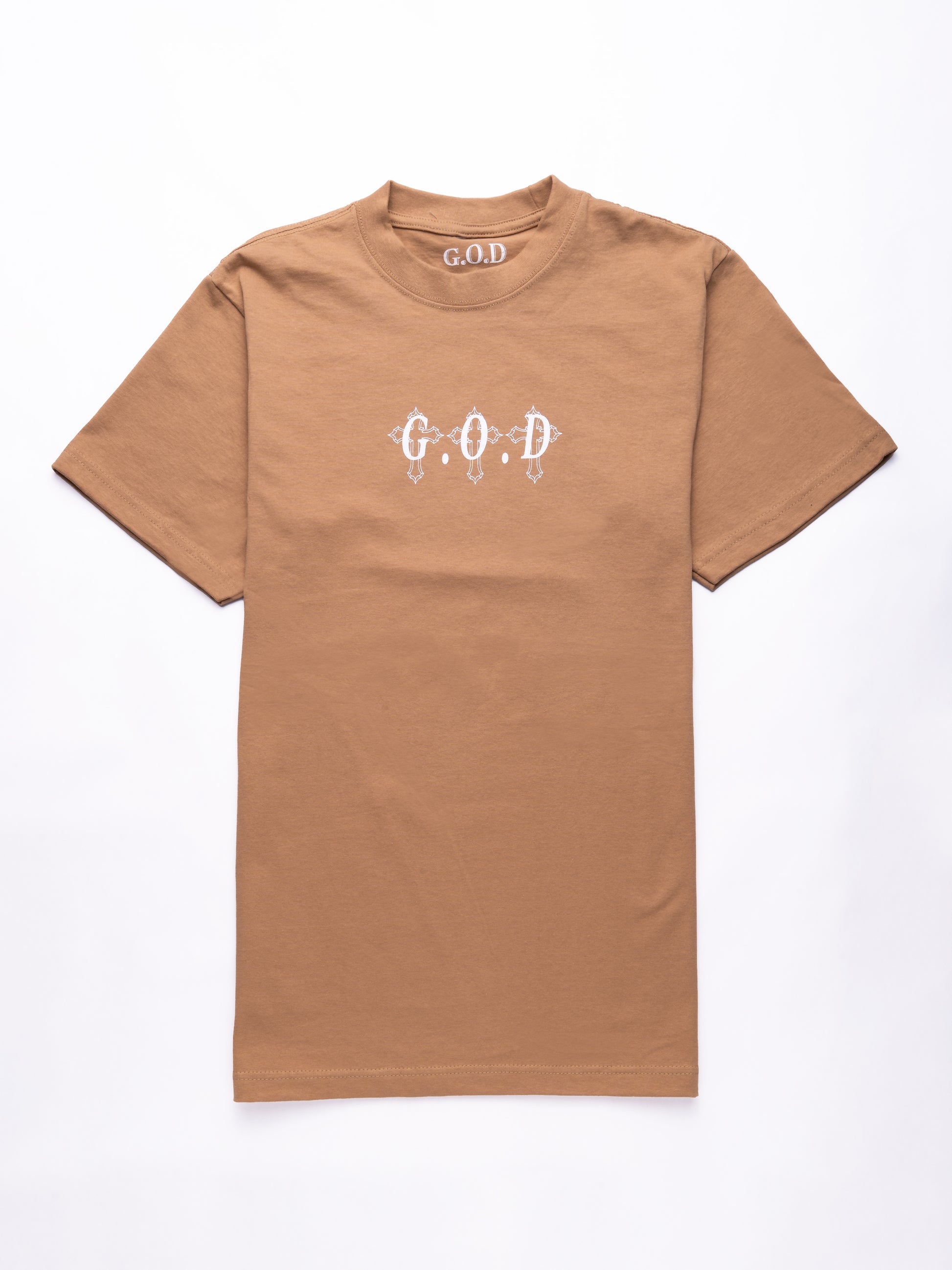 G.O.D Tan Crosses Tee