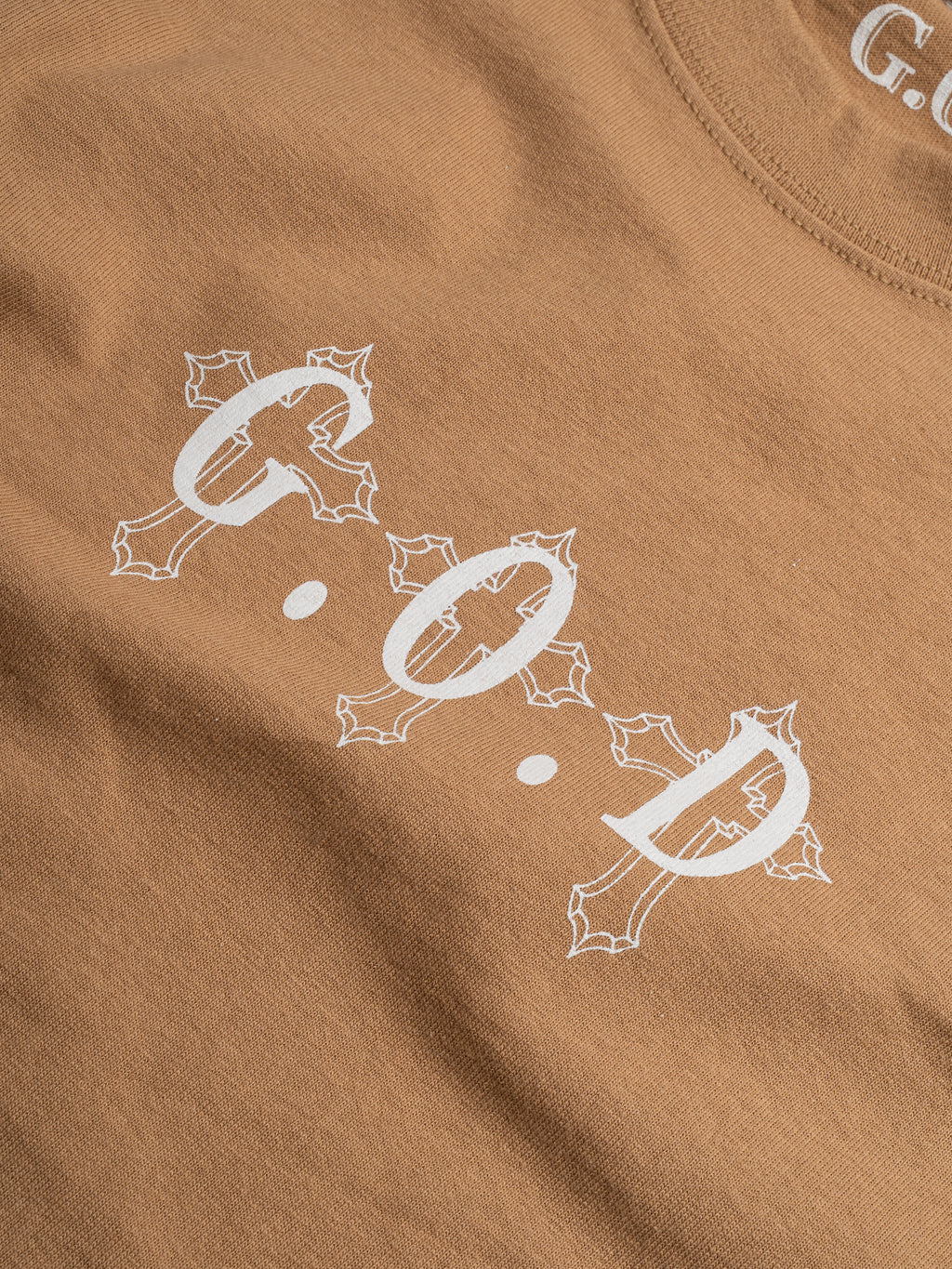 G.O.D Tan Crosses Tee