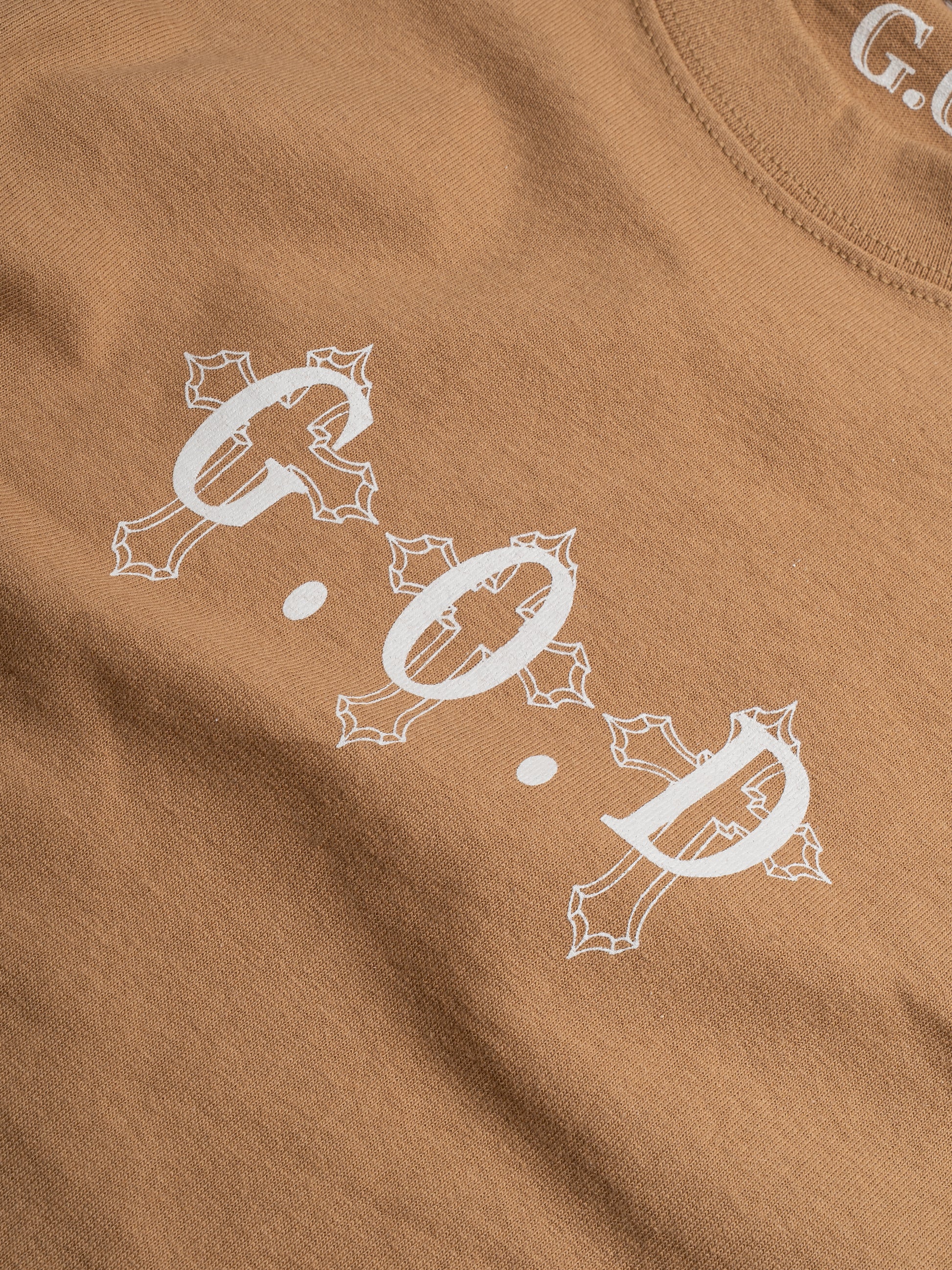 G.O.D Tan Crosses Tee