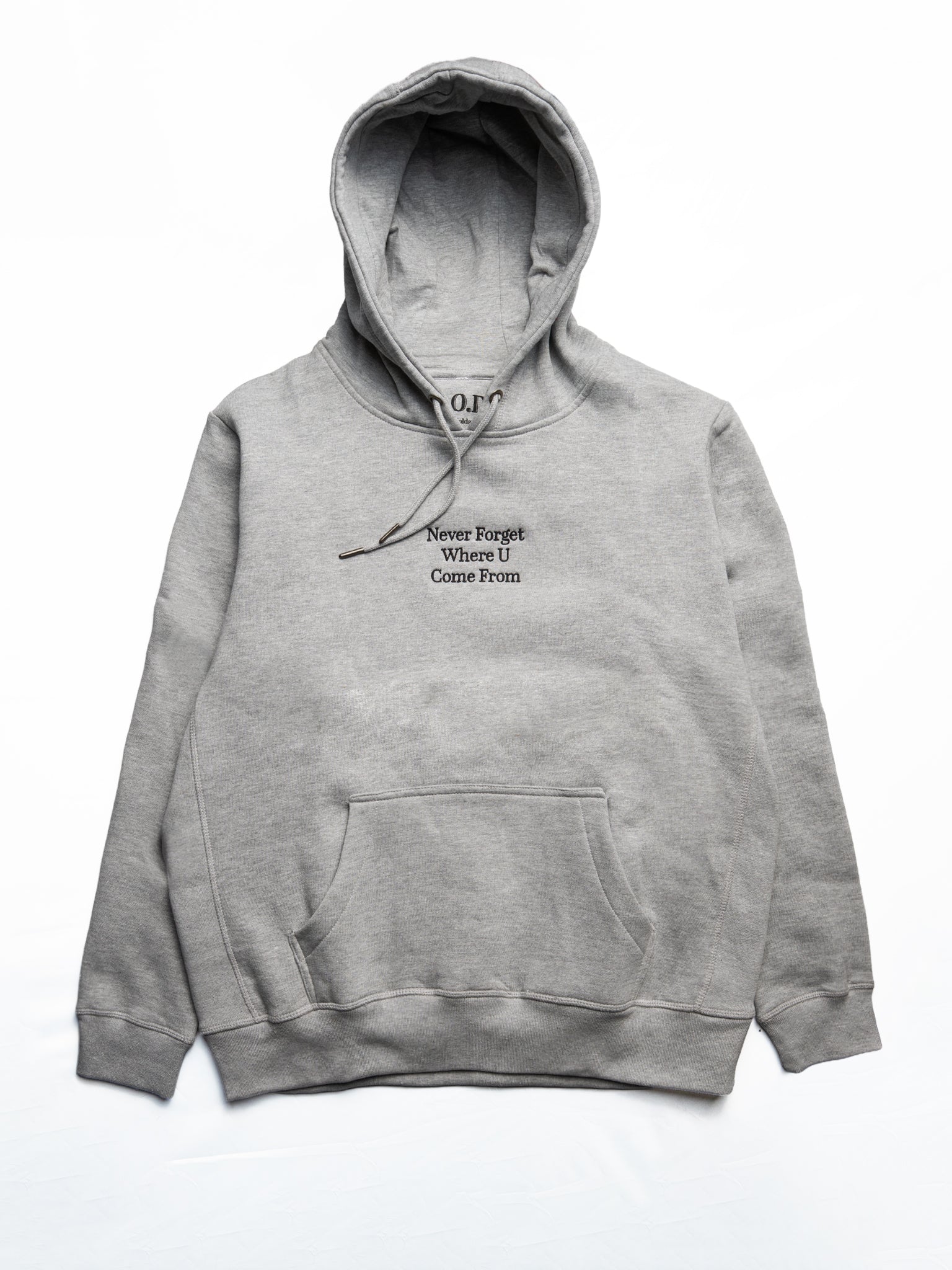 Never Forget Where U Come From Hoodie Grey