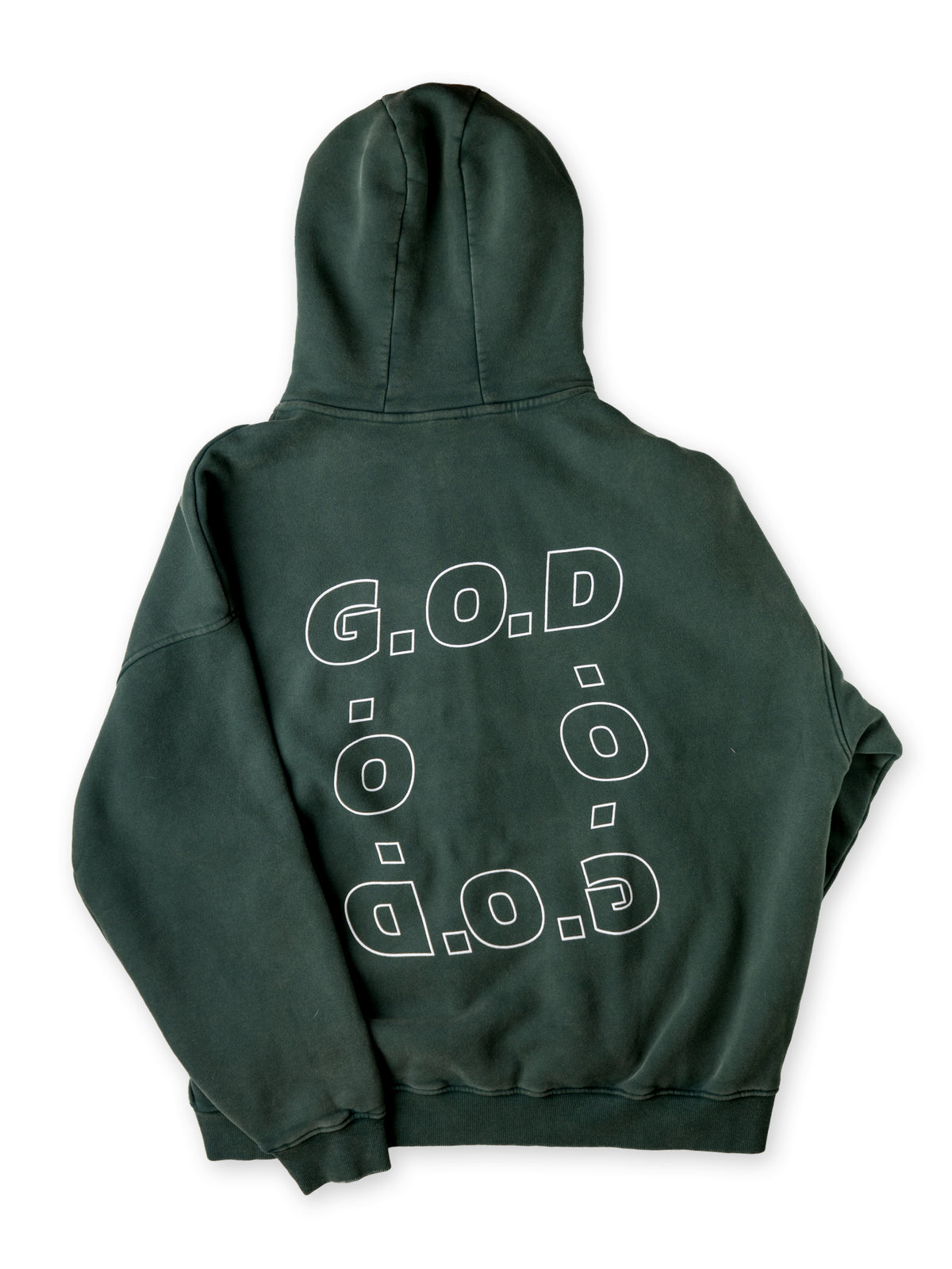G.O.D Circle Zip-Up Hoodie Green