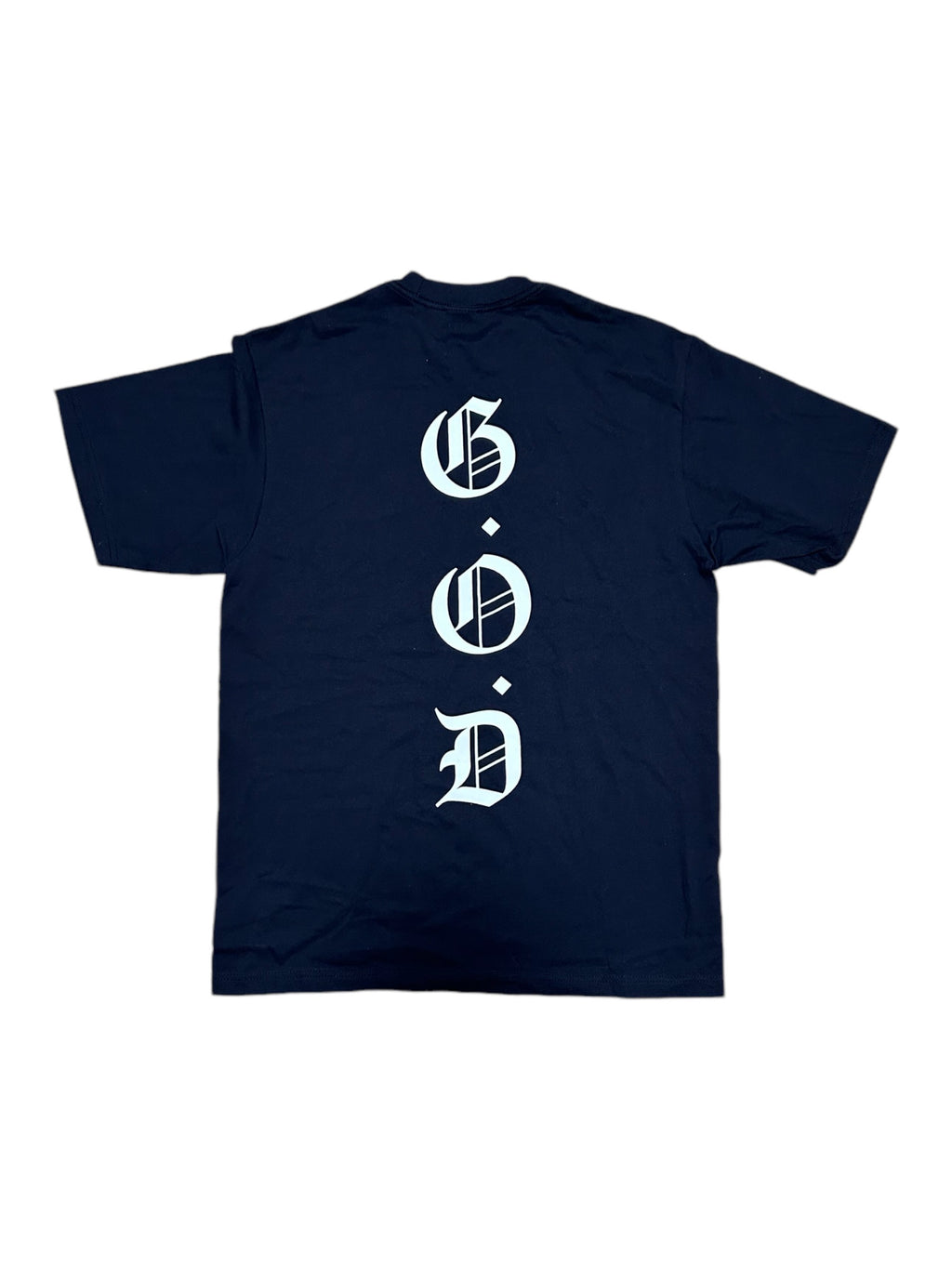 G.O.D Old English Navy Tee