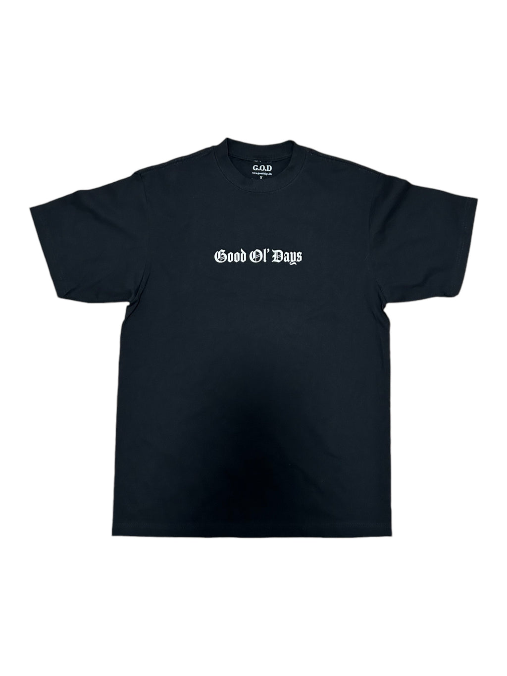 G.O.D Old English Black Tee
