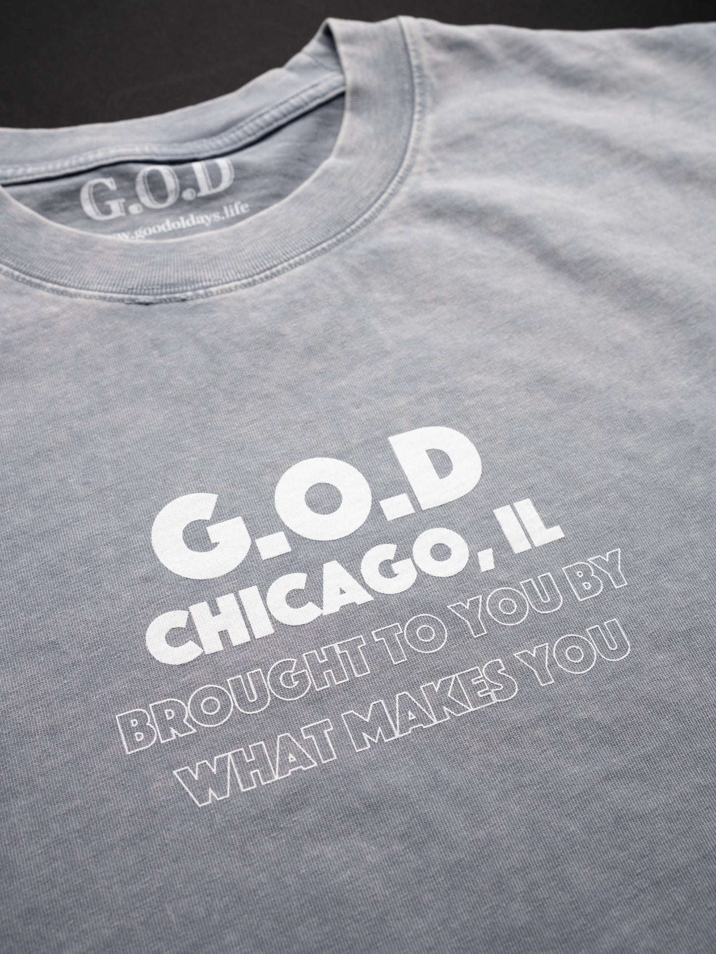 G.O.D Bless U Tee Light Grey