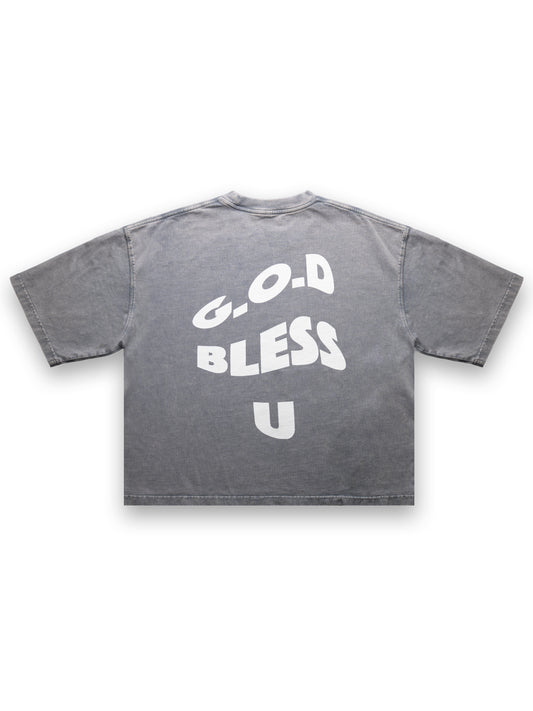 G.O.D Bless U Tee Light Grey