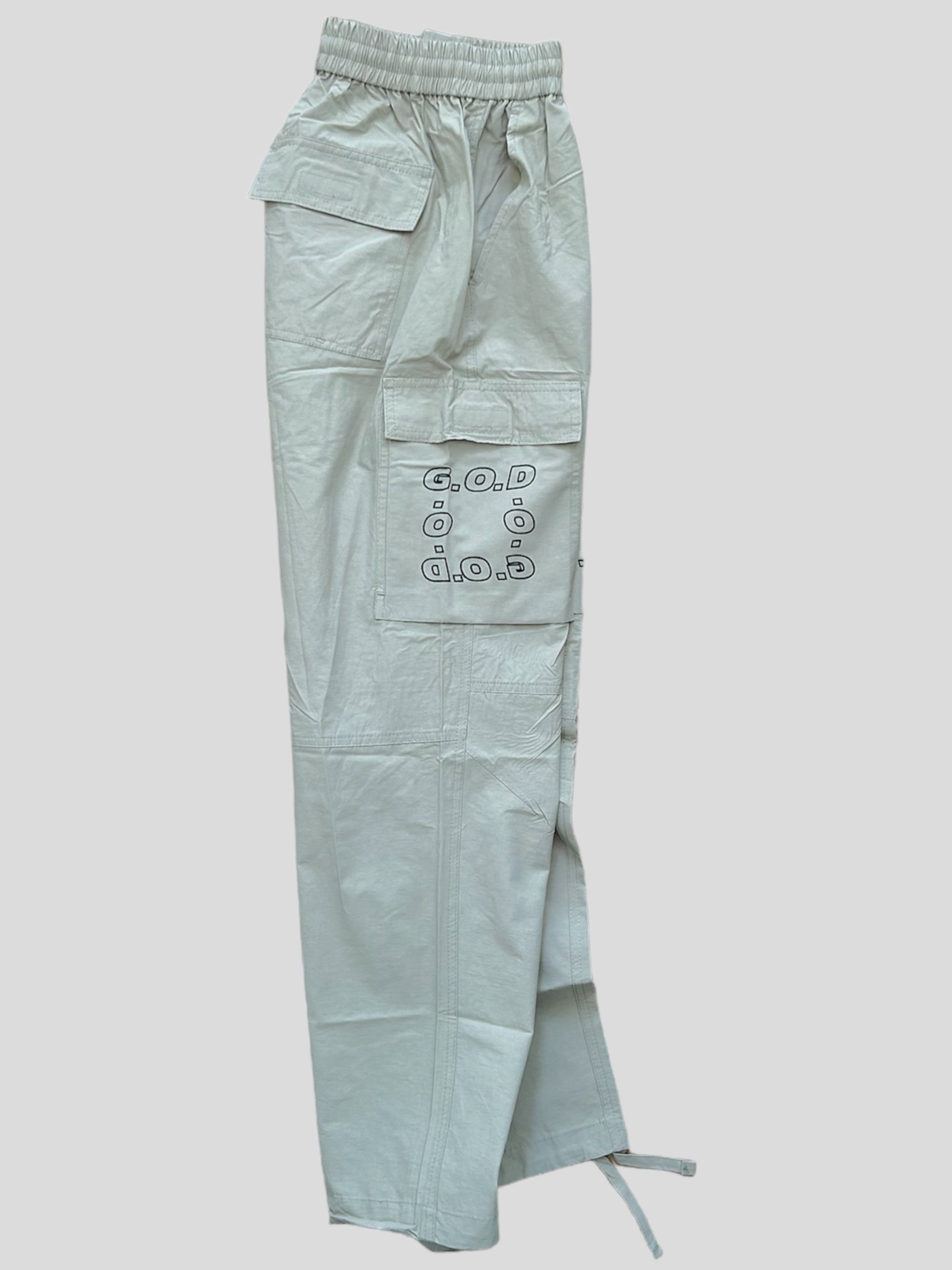 G.O.D Khaki Nylon Cargo Pants