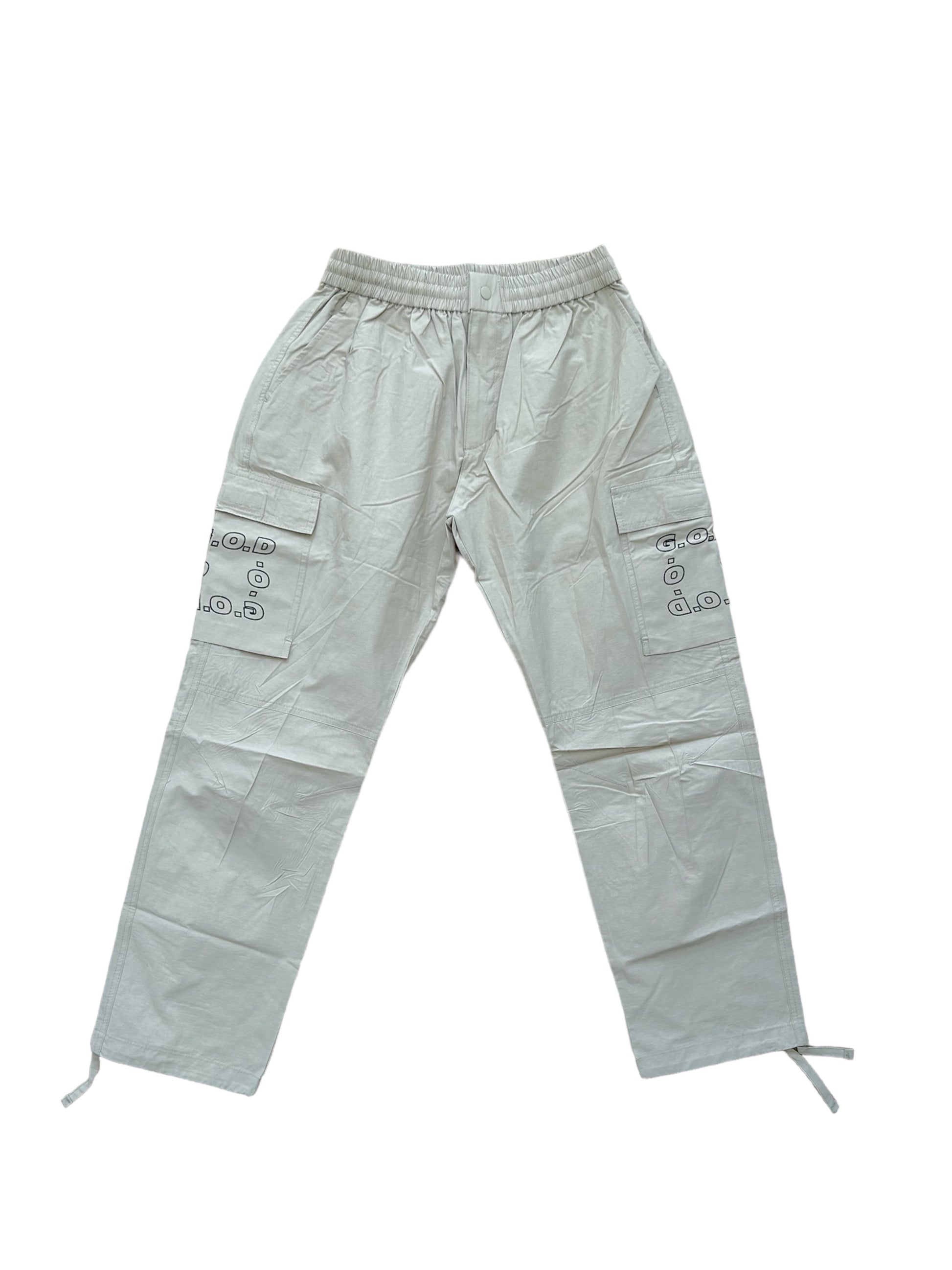 G.O.D Khaki Nylon Cargo Pants