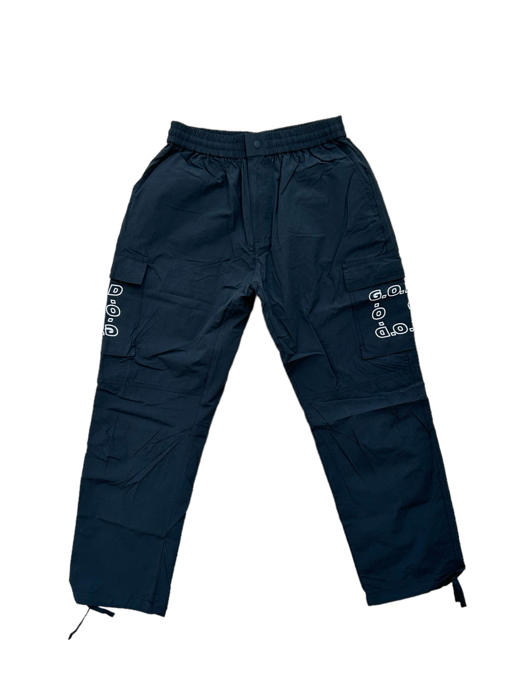 G.O.D Black Nylon Cargo Pants