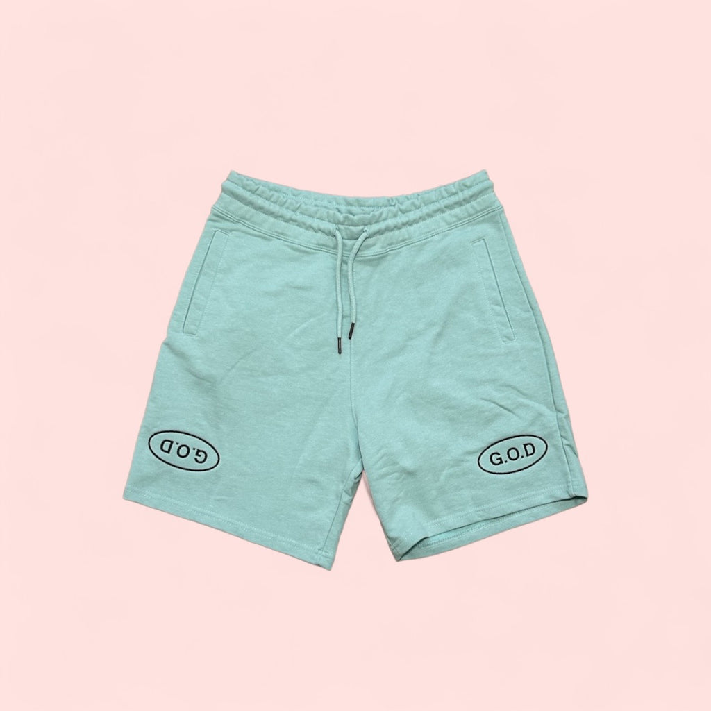 G.O.D 2-Emblem Mint Shorts