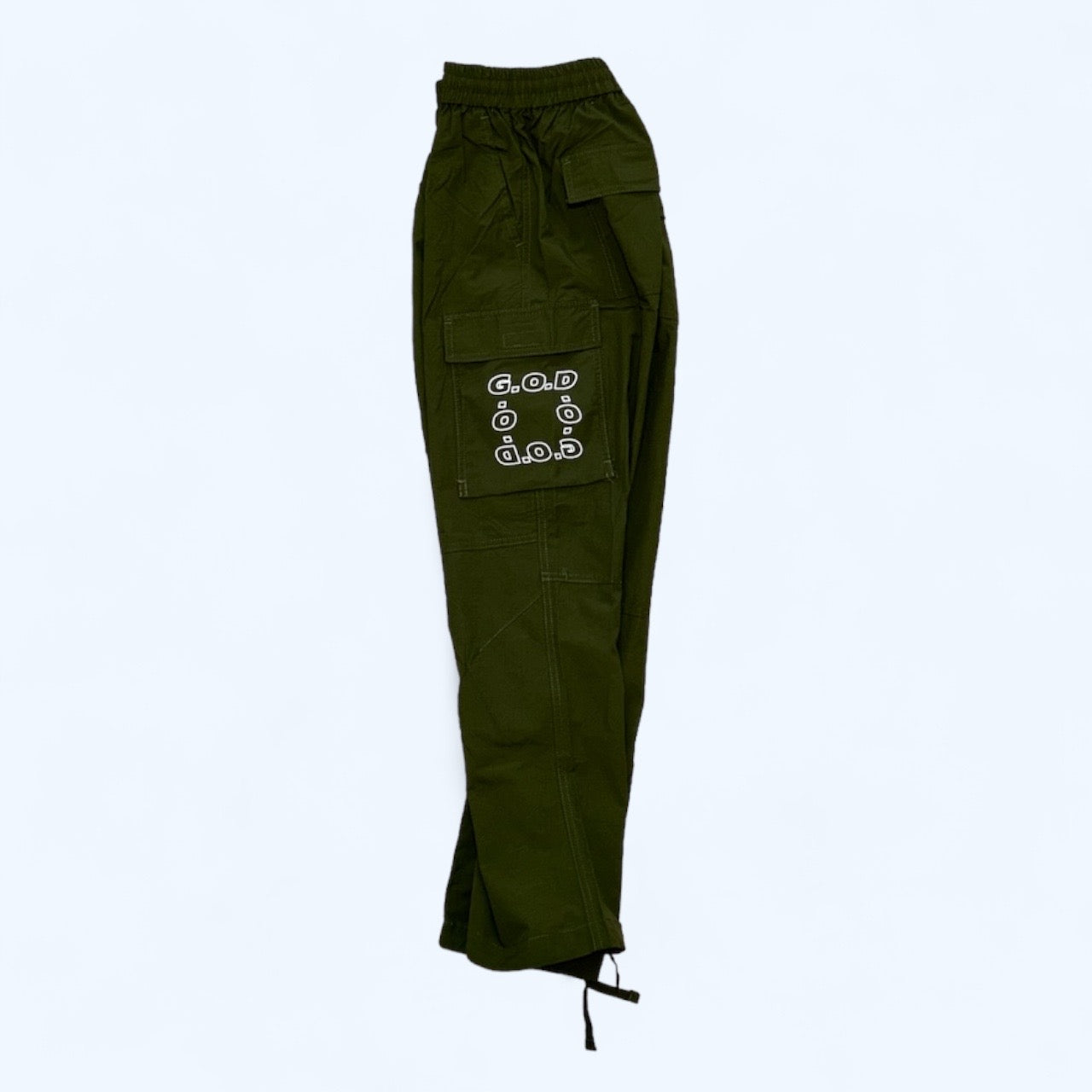 G.O.D Olive Nylon Cargos