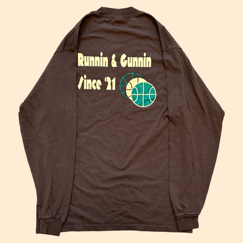 Runnin & Gunnin L/S Tee Brown