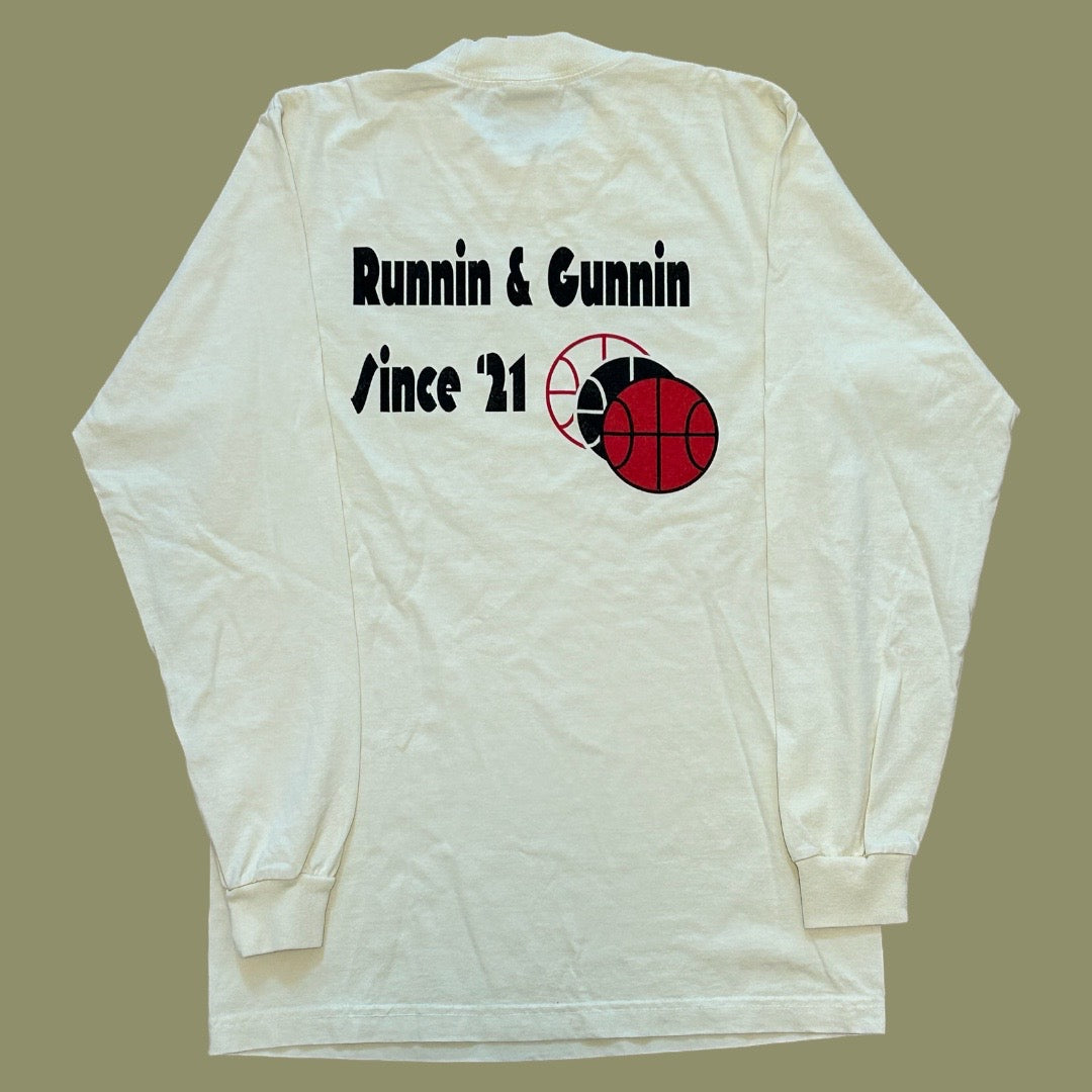 Running & Gunnin L/S Tee Cream