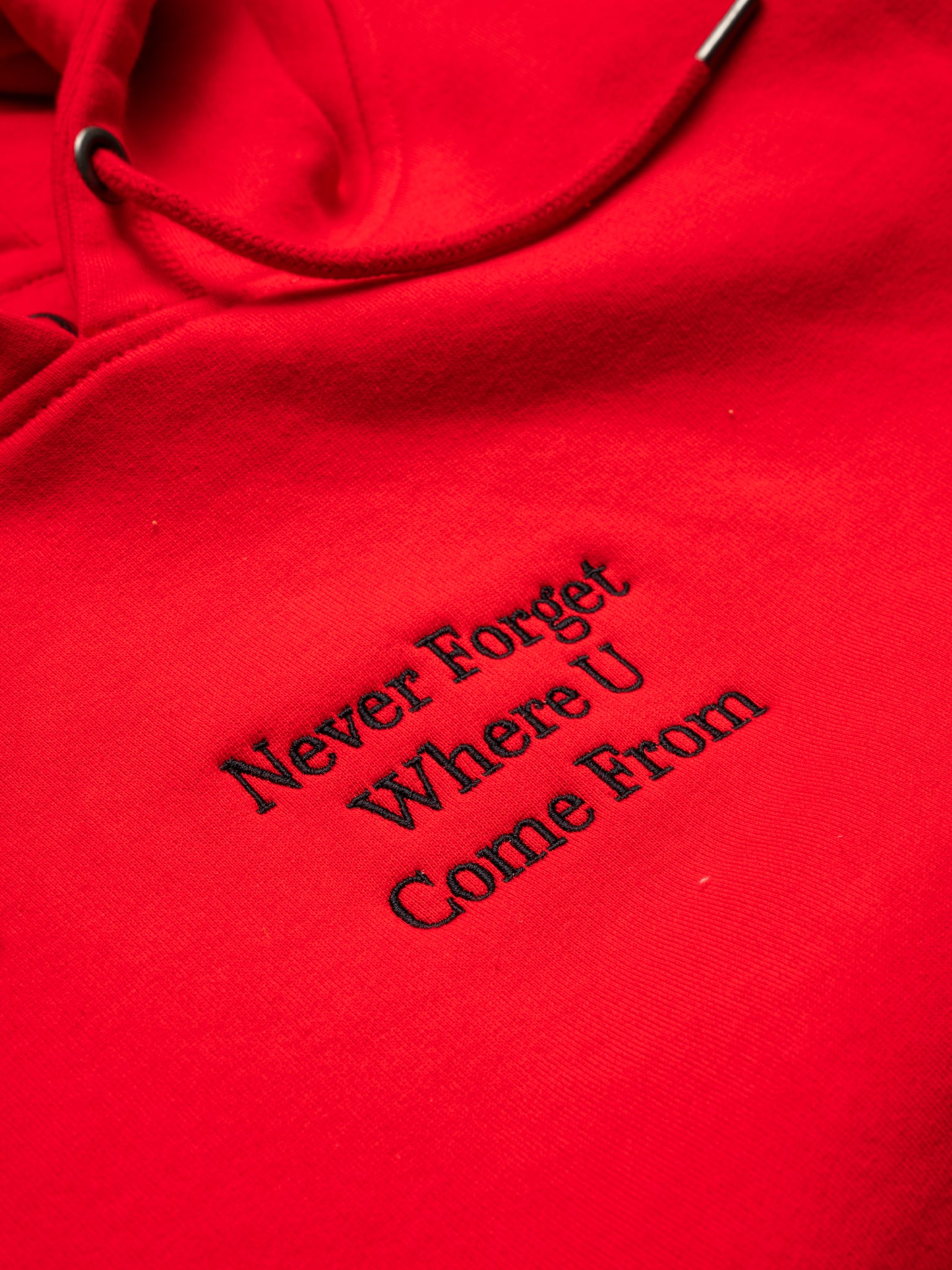 Never Forget Where U Come From Hoodie Red