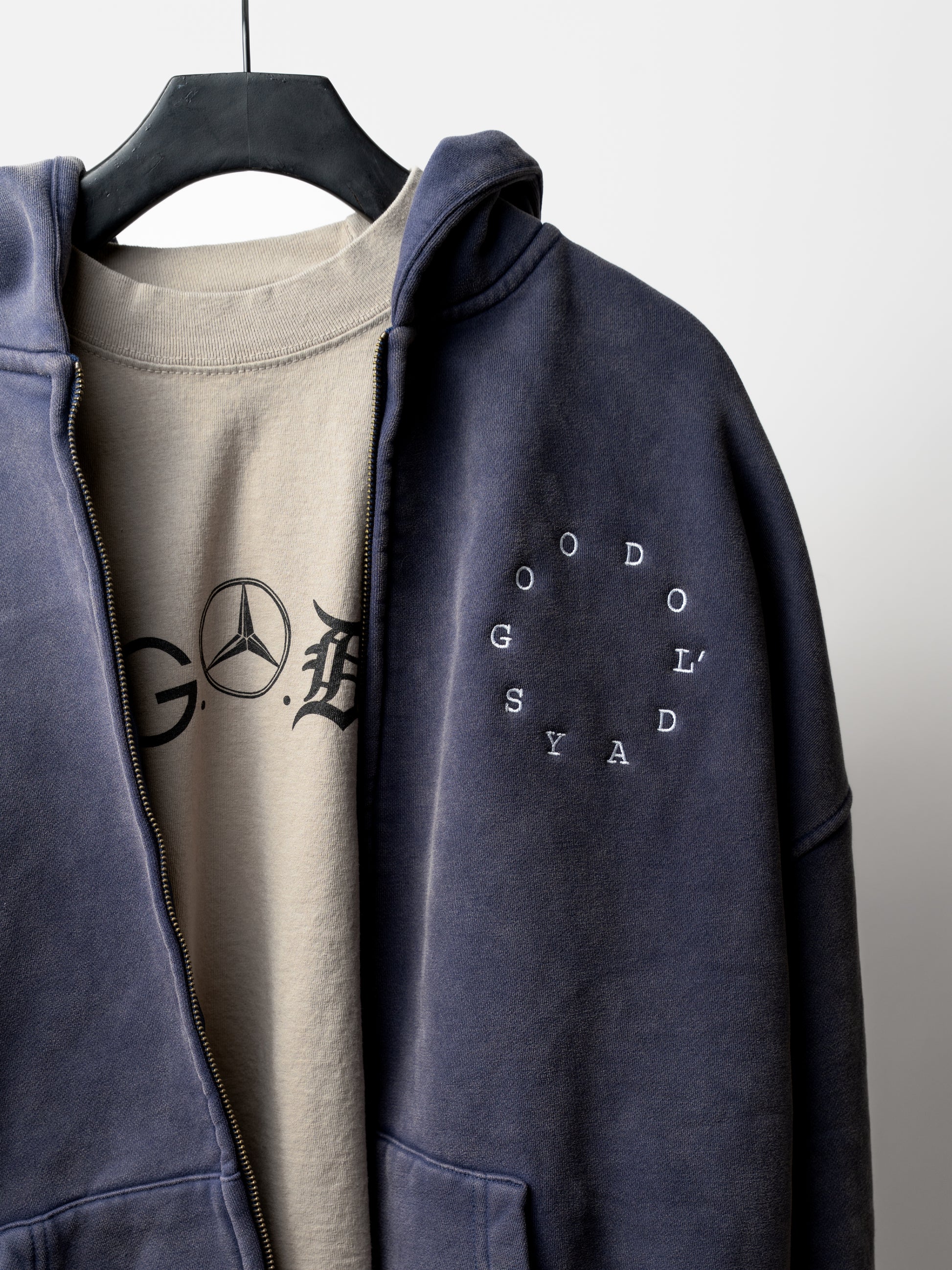 Tan Mismatched Logo Tee