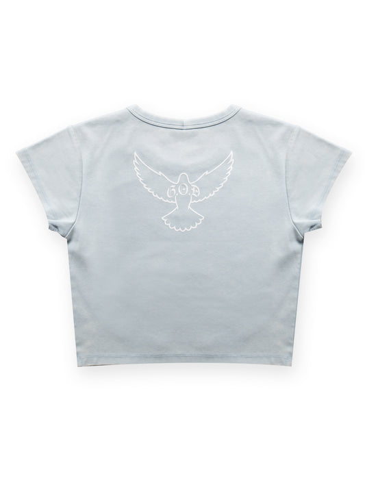 Fly Away Baby Tee Light Blue
